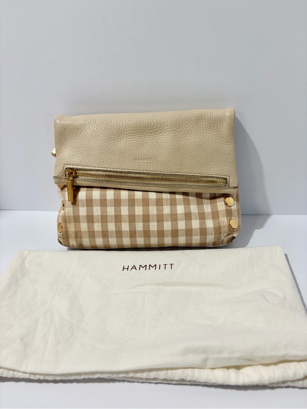 Hammitt VIP Dandelion Gingham Medium Fold-Over Crossbody